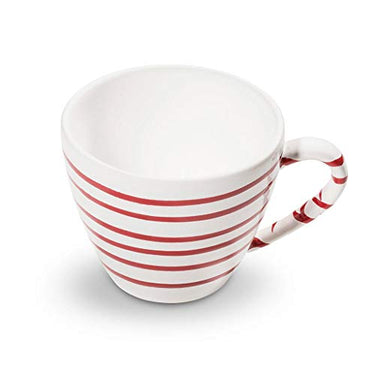 GMUNDNER KERAMIK Coffee Cup Gourmet Capacity: 0.2 Liters Red Flamed Tableware, handmade in Austria on Sale